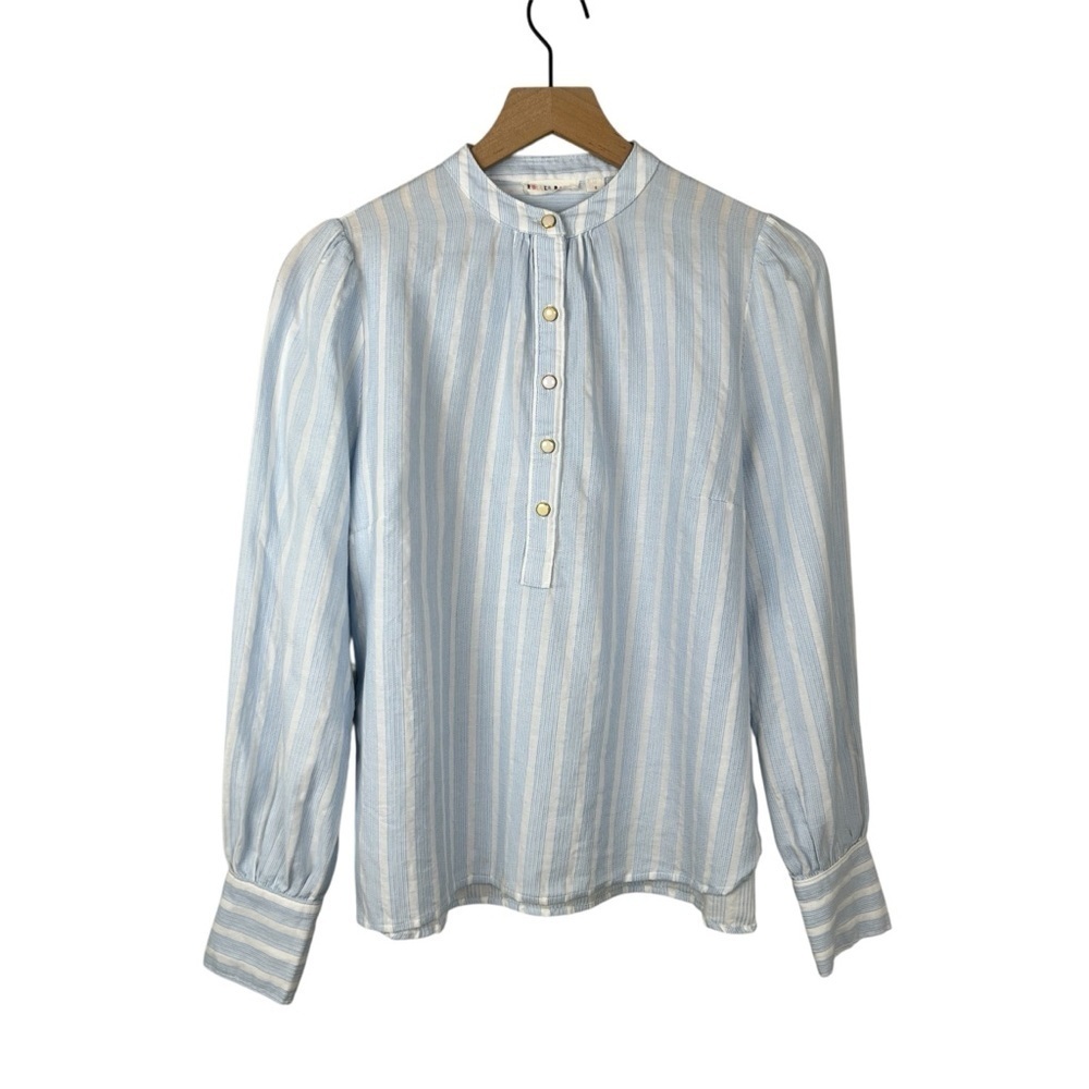 Roberta Roller Rabbit Marseille Stripe Glenda Top Blue Coastal Cottage